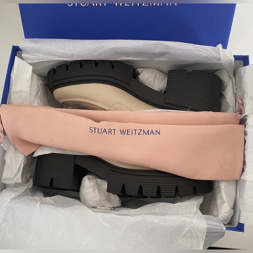 NWT Stuart Weitzman Soho Loafer Dune Size 9B Runs Small and Fits 8.5B - Picture 8 of 12